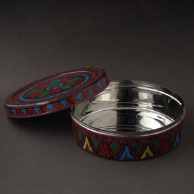  Godna Madhubani Handpainted Stainless Steel Casserole