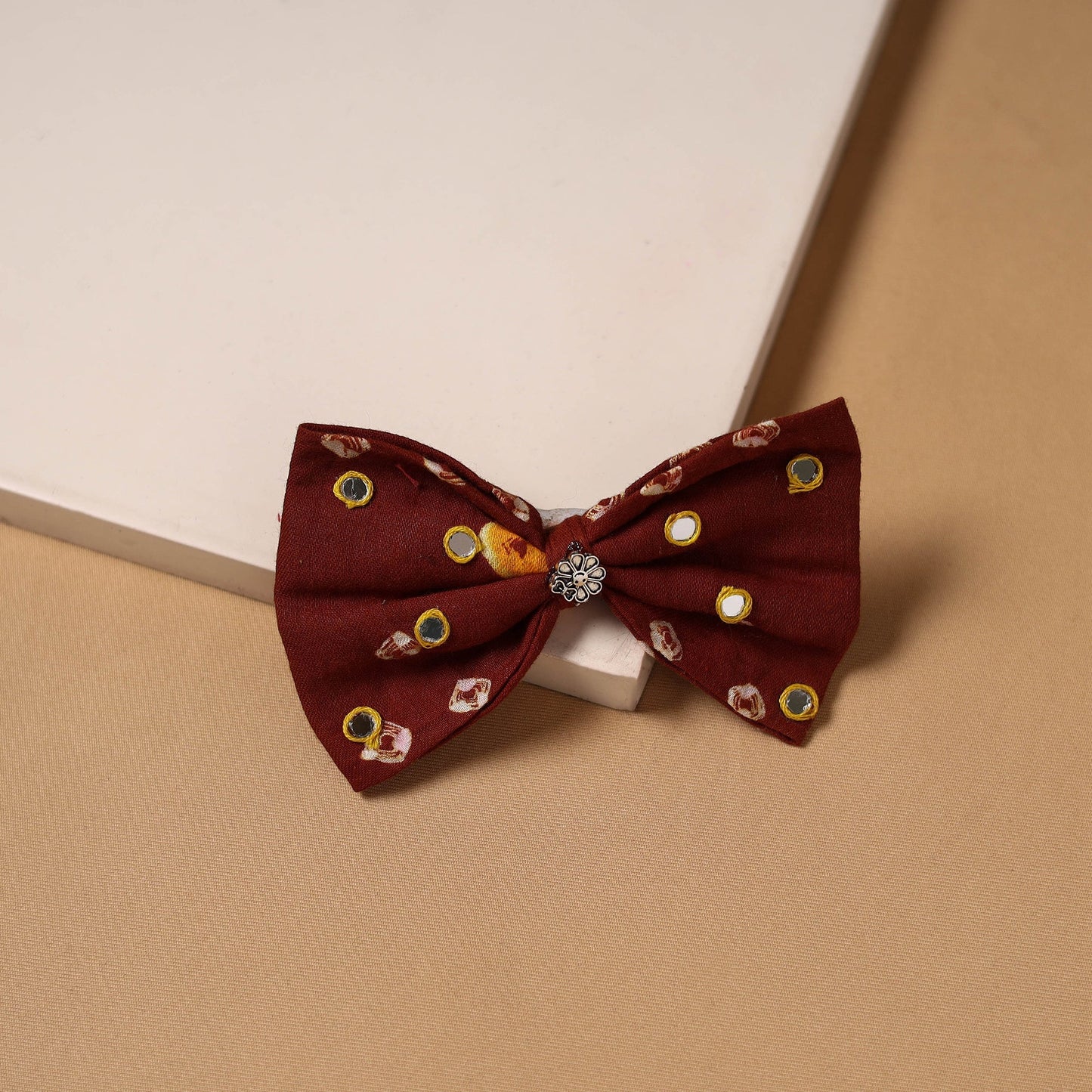 Gs mirror work women’s bow hair clip 53 - handcrafted