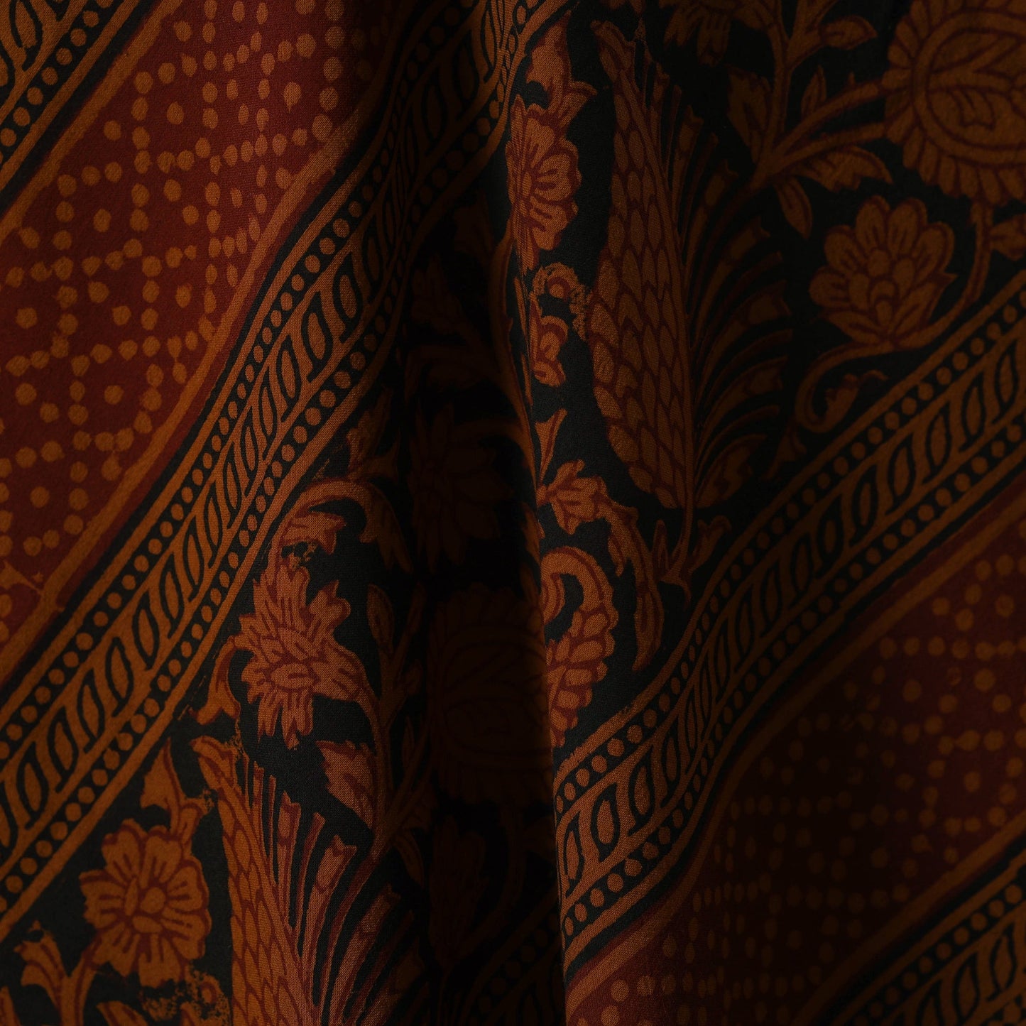 Hand bagh natural dyed cotton fabric 05 - handcrafted