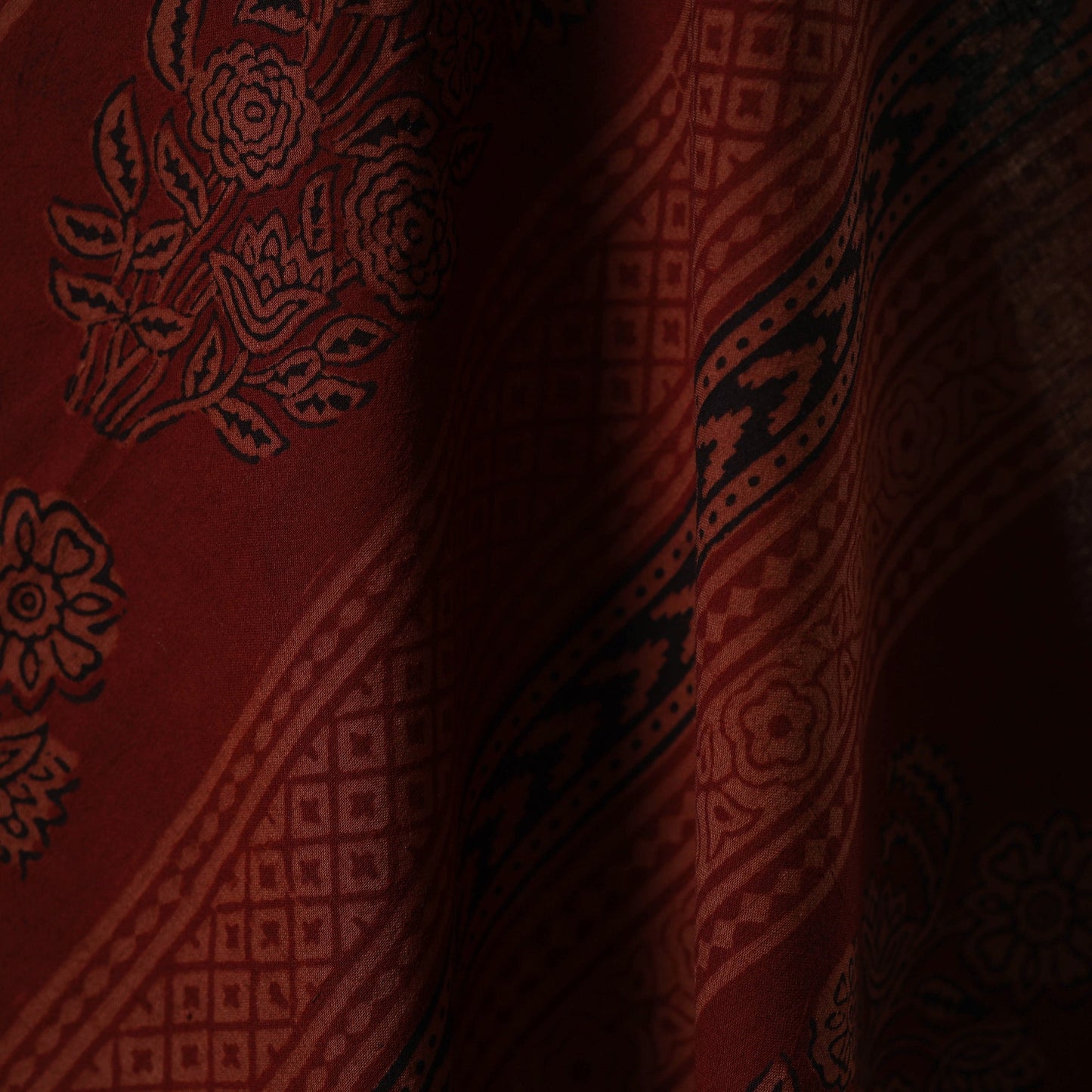 Hand bagh natural dyed cotton fabric 11 - handcrafted