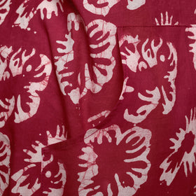 Maroon - hand batik cotton apron with pocket 12