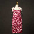 Maroon - hand batik cotton apron with pocket 12