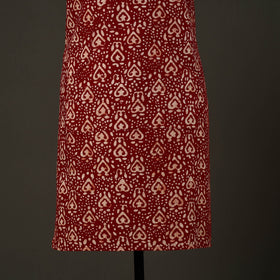 Maroon - hand batik cotton apron with pocket 65