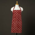 Maroon - hand batik cotton apron with pocket 65