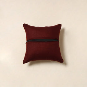 Maroon - hand batik cotton cushion cover 108 - handcrafted