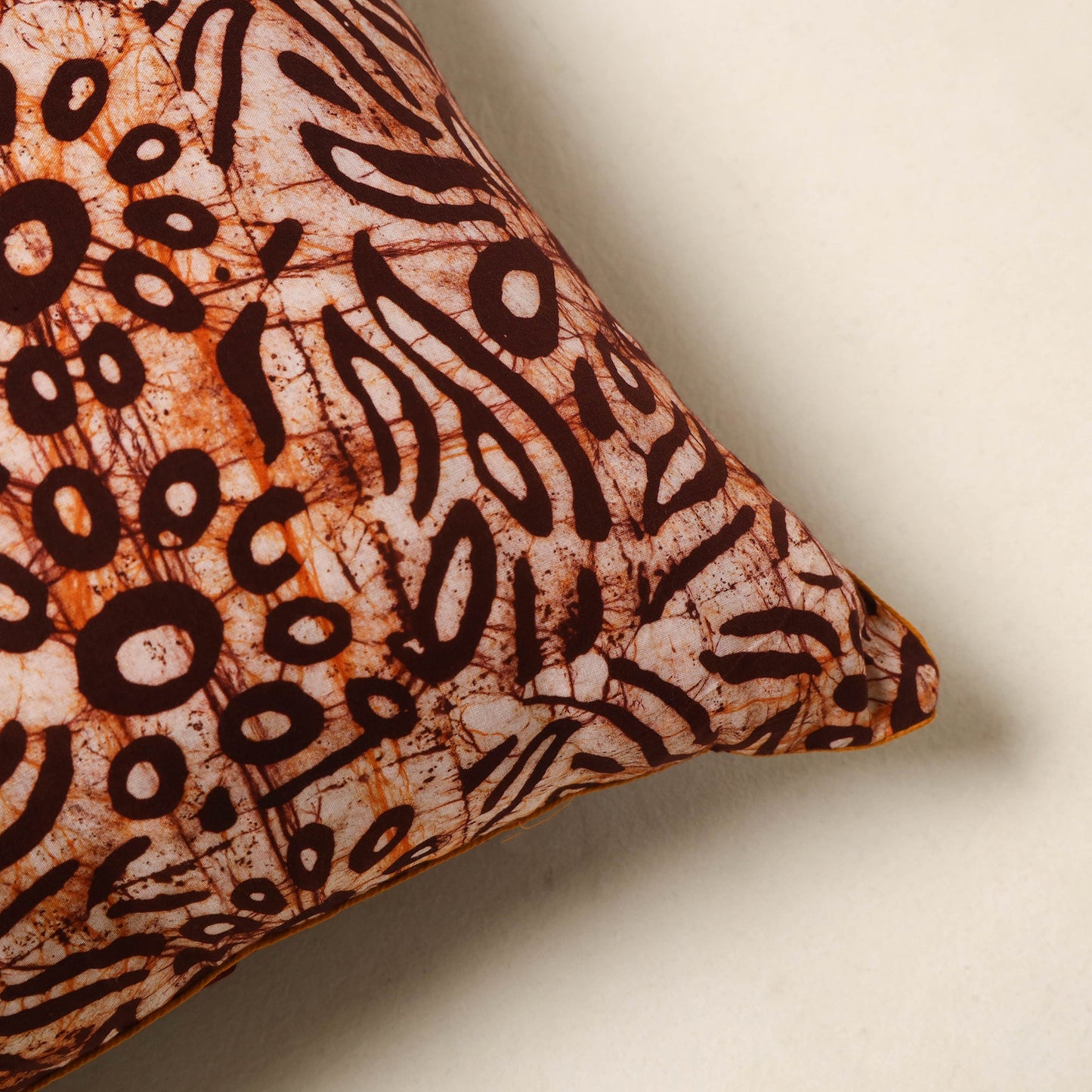 Maroon - hand batik cotton cushion cover 108 - handcrafted