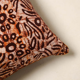 Maroon - hand batik cotton cushion cover 108 - handcrafted