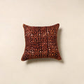 Maroon - hand batik cotton cushion cover 111 - handcrafted