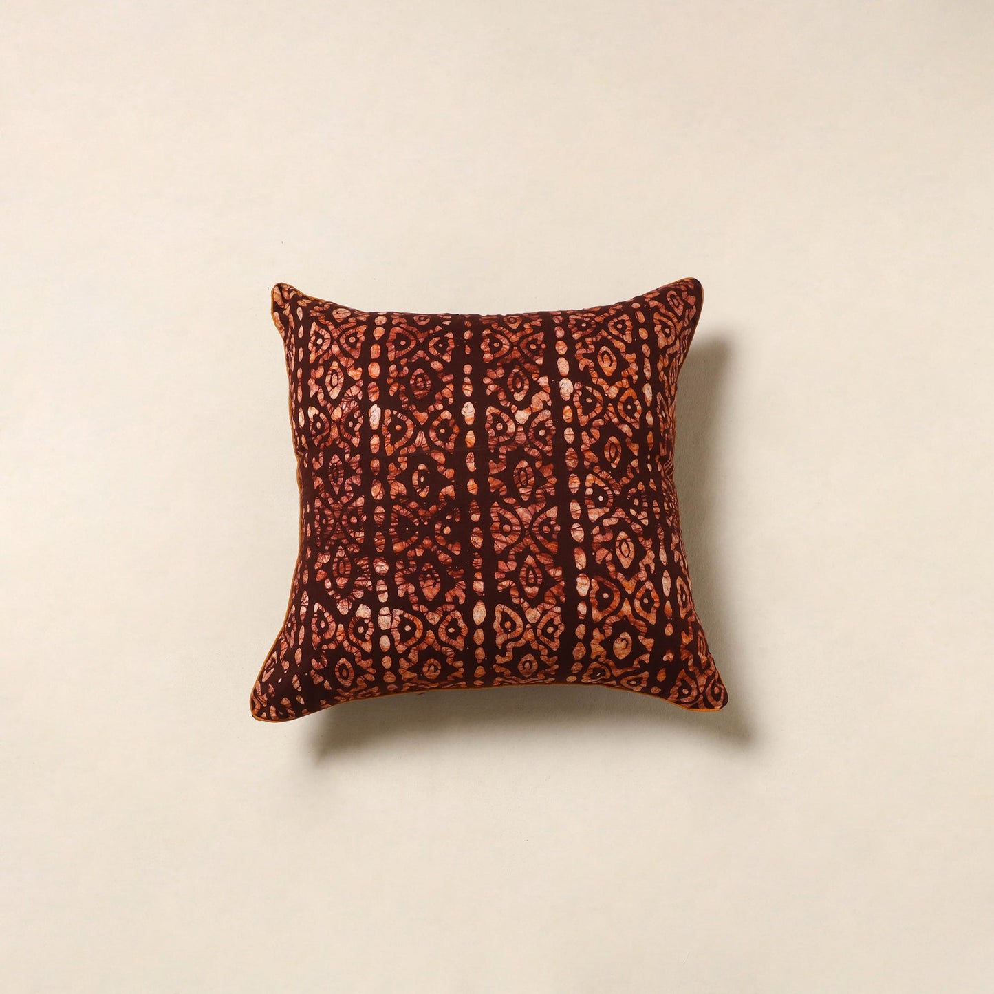Maroon - hand batik cotton cushion cover 111 - handcrafted