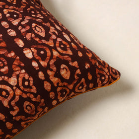 Maroon - hand batik cotton cushion cover 111 - handcrafted