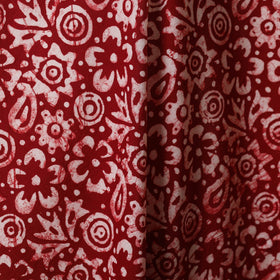 Maroon - hand batik cotton fabric 17 - handcrafted