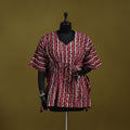 Hand batik cotton short kaftan 02 - handcrafted