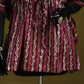 Hand batik cotton short kaftan 02 - handcrafted