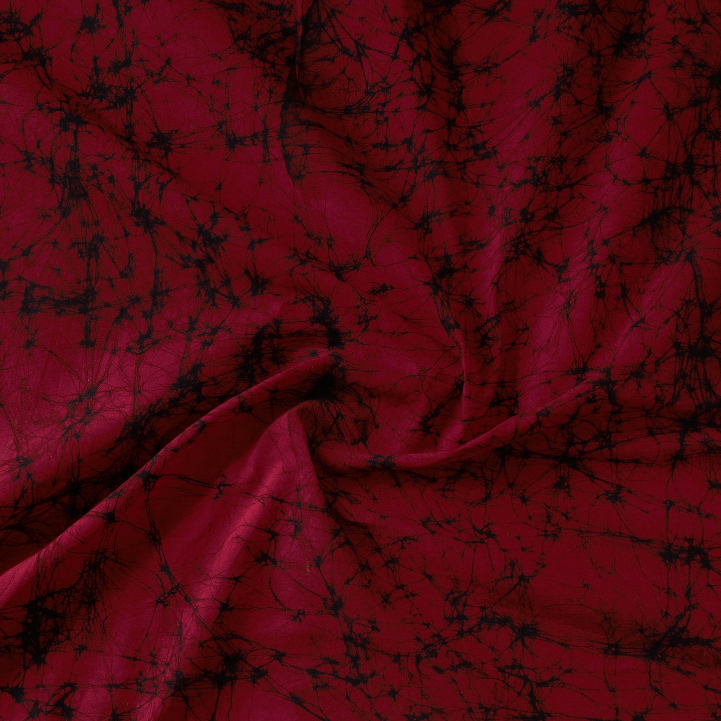 Maroon - hand batik print cotton fabric 01 - handcrafted
