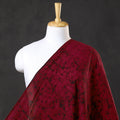 Maroon - hand batik print cotton fabric 01 - handcrafted