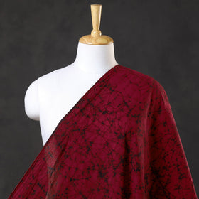 Maroon - hand batik print cotton fabric 01 - handcrafted