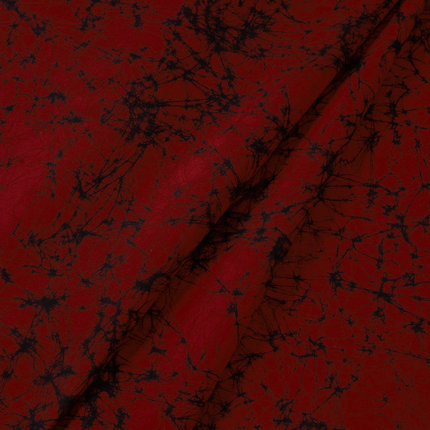 Maroon - Hand Batik Print Cotton Fabric 01
