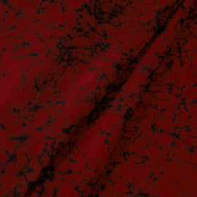 Maroon - Hand Batik Print Cotton Fabric 01