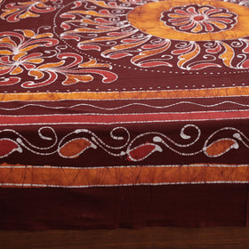  Hand Batik Printed Cotton Double Bed Cover with Pillow Covers 
