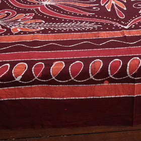 Buy Hand Batik Printed Cotton Double Bed Cover with Pillow Covers Online at iTokri.com