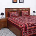 Buy Hand Batik Printed Cotton Double Bed Cover with Pillow Covers Online at iTokri.com
