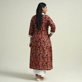  Hand Batik Printed Cotton Kurta with Palazzo Set 