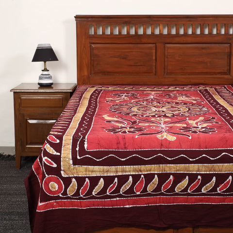  Hand Batik Printed Cotton Single Bed Cover (96 x 59 in) 19 