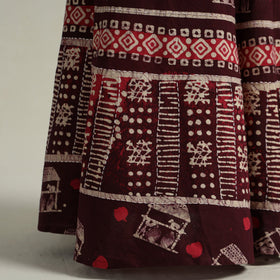 Buy Hand Batik Printed Running Stitch Cotton Long Skirt 39 Online l iTokri.com
