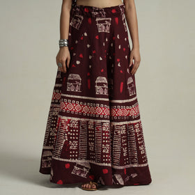 Buy Hand Batik Printed Running Stitch Cotton Long Skirt 39 Online l iTokri.com