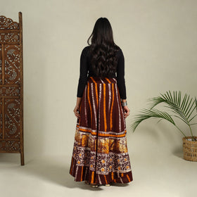 Buy Hand Batik Print Running Stitch Cotton Long Skirt