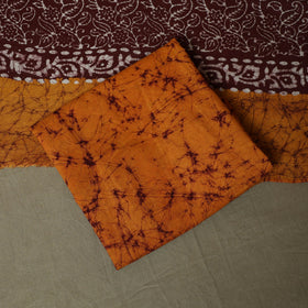 Hand batik cotton 3pc unstitched dress material 02