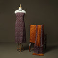 Hand batik cotton 3pc unstitched dress material 02