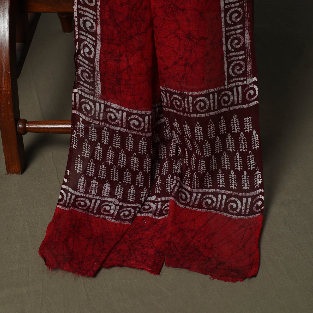 Hand batik cotton 3pc unstitched dress material 11