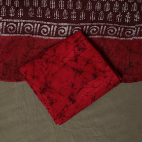 Hand batik cotton 3pc unstitched dress material 11