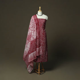 Hand batik cotton 3pc unstitched dress material 19