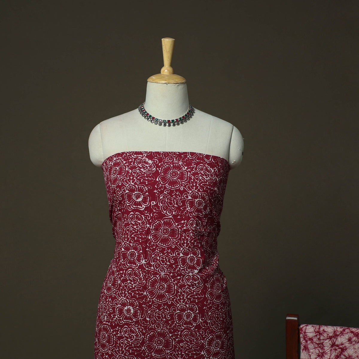 Hand batik cotton 3pc unstitched dress material 19