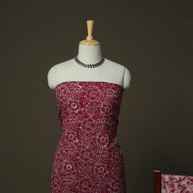 Hand batik cotton 3pc unstitched dress material 19