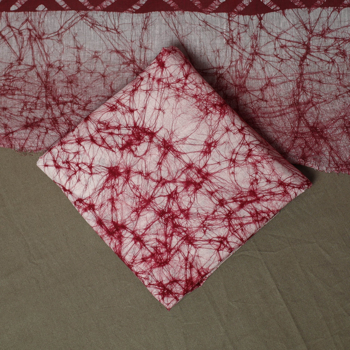Hand batik cotton 3pc unstitched dress material 19