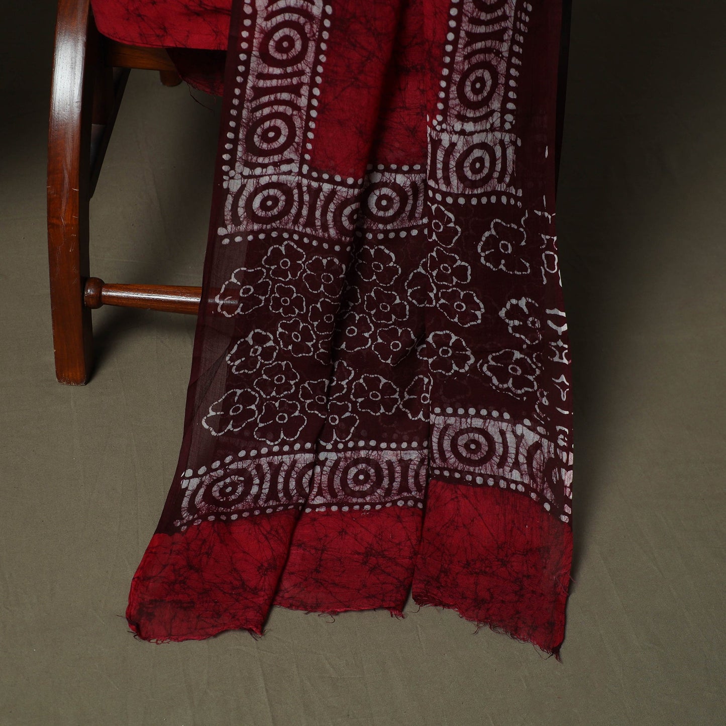 Hand batik cotton 3pc unstitched dress material 28