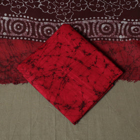 Hand batik cotton 3pc unstitched dress material 28