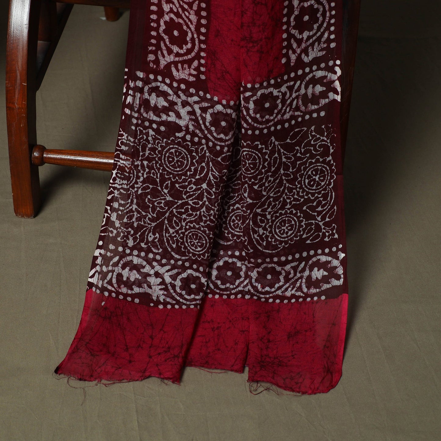 Hand batik cotton 3pc unstitched dress material 37