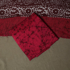 Hand batik cotton 3pc unstitched dress material 37