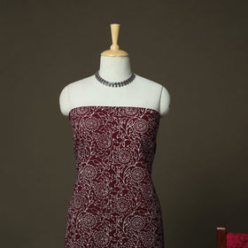 Hand batik cotton 3pc unstitched dress material 37