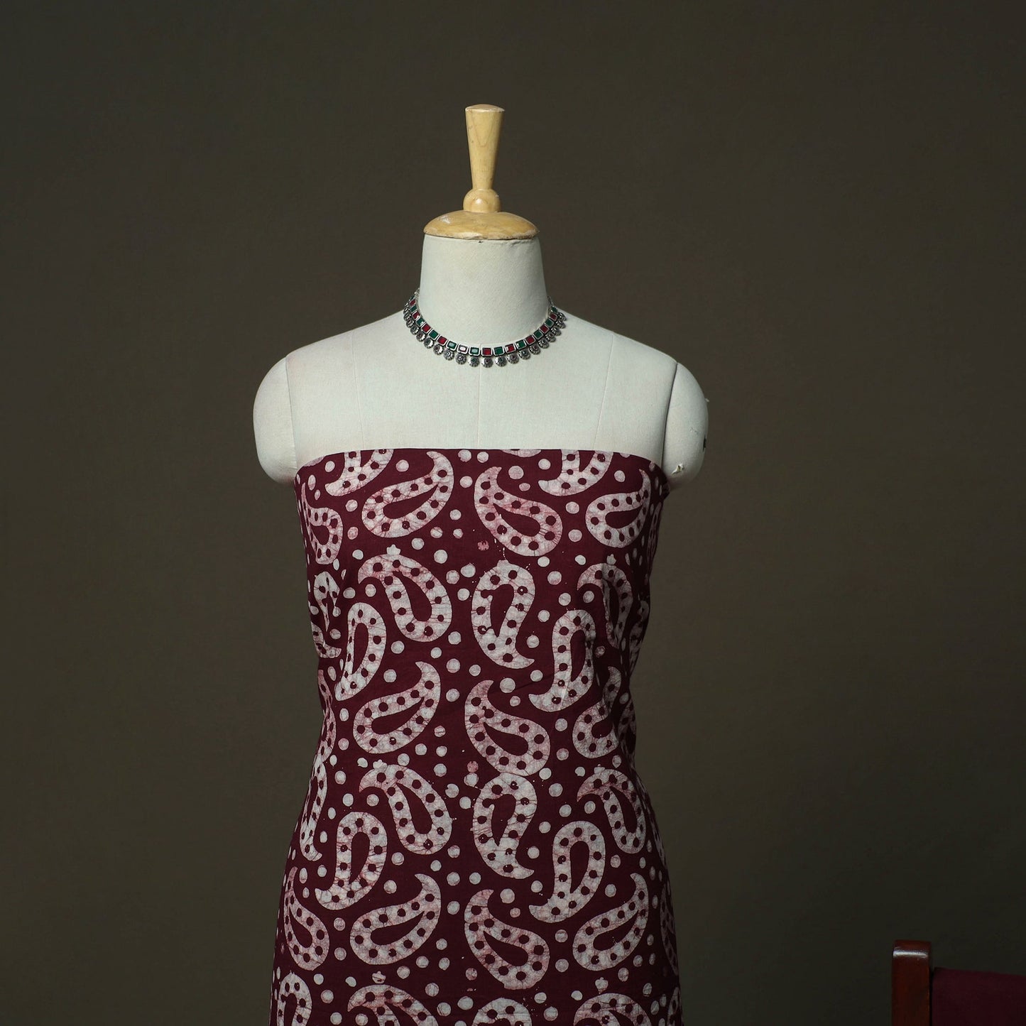 Hand batik cotton 3pc unstitched dress material 53