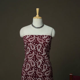 Hand batik cotton 3pc unstitched dress material 53