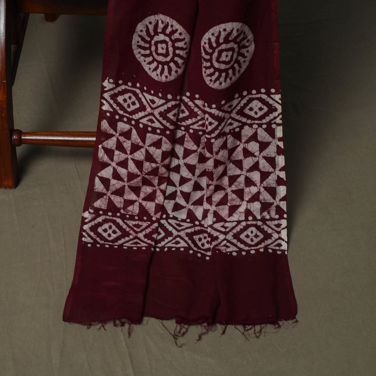 Hand batik cotton 3pc unstitched dress material 54