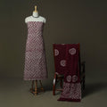 Hand batik cotton 3pc unstitched dress material 54