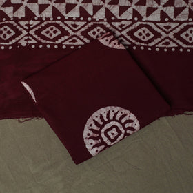 Hand batik cotton 3pc unstitched dress material 54