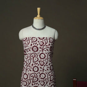 Hand batik cotton 3pc unstitched dress material 55
