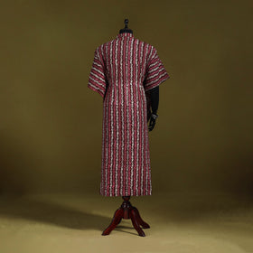 Hand batik cotton long kaftan 07 - handcrafted
